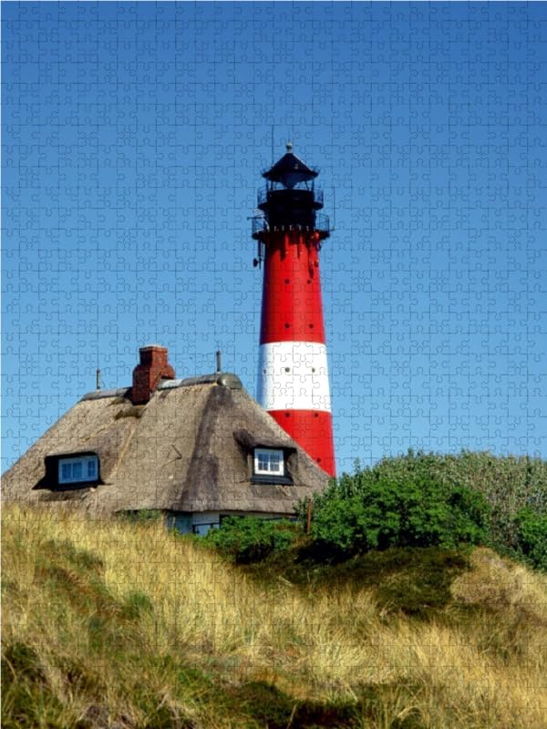 CALVENDO Puzzle Leuchtturm Insel Sylt 1000 Teile Lege-Grösse 48 x 64 cm Foto-Puzzle Bild von Lothar