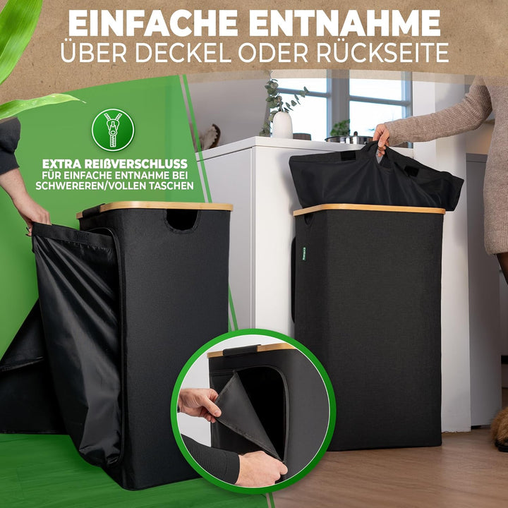 Pfandflaschen Sammelbehälter mit Reissverschluss | Pfandbehälter mit Einwurf | Ideal als Pfandflasch