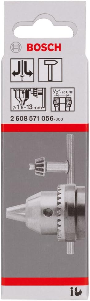 Bosch Zubehör 2608571056 Zahnkranzbohrfutter 1,5 ¿ 13 mm, 1/2" - 20 1,3 cm (0,5 Zoll) + Zahnkranzboh