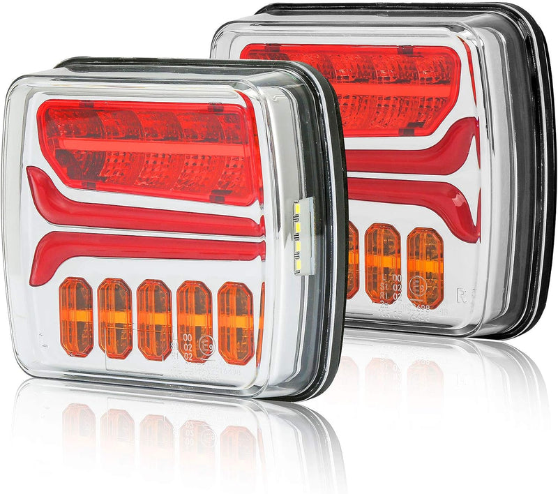 AGRISHOP LED Rückleuchten Anhänger Set 12/24V,2PCS LED Anhänger Heckleuchten Leuchten,Rücklicht Anhä