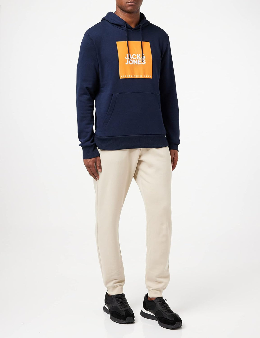 JACK & JONES Herren Jjlock Sweat Hood Kapuzenpullover S Sky Captain/Print:big Col.exuberance, S Sky