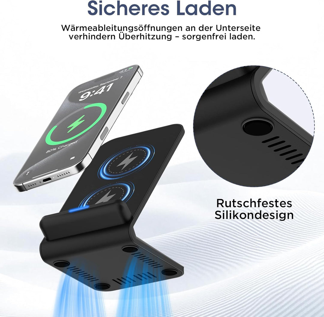 15W Induktive Ladestation für Google Pixel 10 Pro XL 9 9a 8 8a 7 7a, Kabelloses Handy Ladegerät für