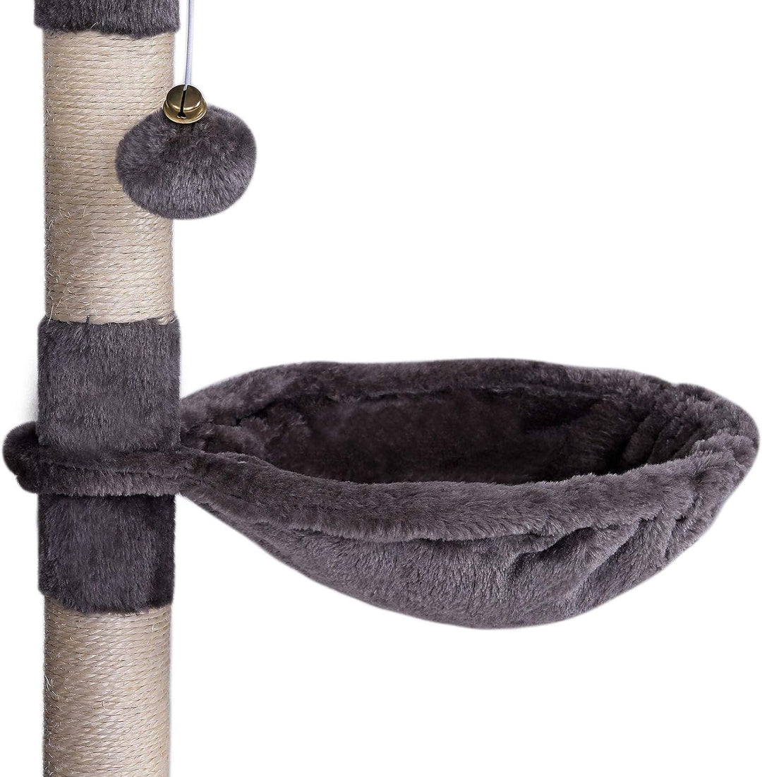 lionto Kratzbaum Kletterbaum Katzenkratzbaum Katzenbaum Höhe 70 cm, dunkelgrau, dunkelgrau