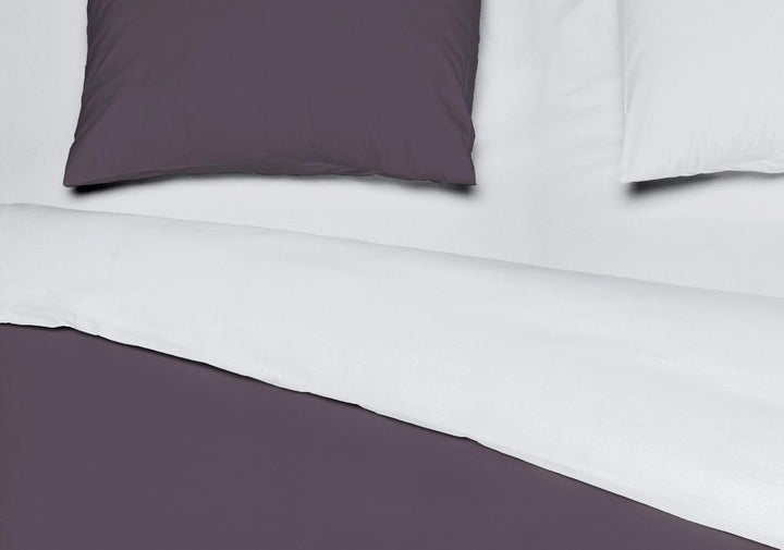 MISTRAL HOME Uni Einfarbig Wende Bettwäsche Edel Perkal 100% Ägyptische Baumwolle, Farbe:Shale Taupe