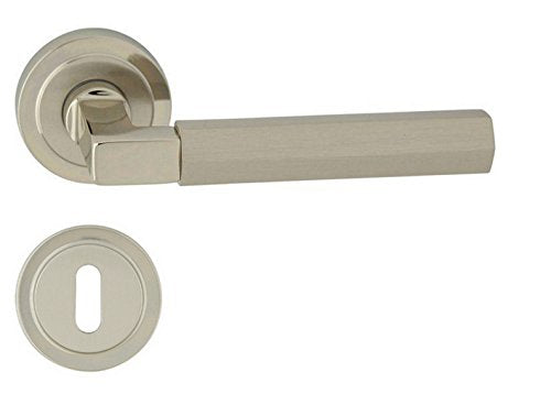 domino Türgriff HERA-R M7/M9 BB-Buntbart Drückergarnitur für Zimmertüren Türdrücker-Set Rosetten-Gar