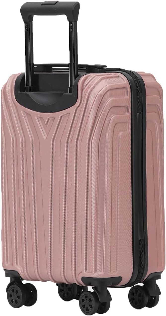 BEIBYE Kofferset Rollkoffer Koffer Hartschale,TSA Schloss, Zwillingsrollen, Erweiterung (Rosa Gold,