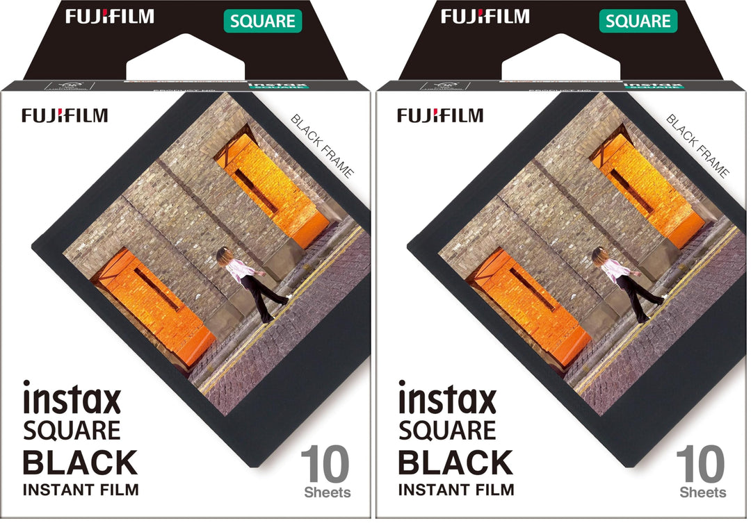 INSTAX Square Film Black Frame (Packung mit 2) Black Border 10 Stück (Packung mit 2), Black Border 1