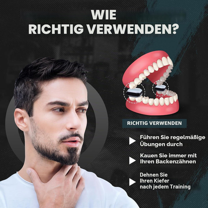 Jawliner 6 Stück Kiefertrainer Geruchloses Silikon für Männer und Frauen für Anfänger, Zwischenhändl