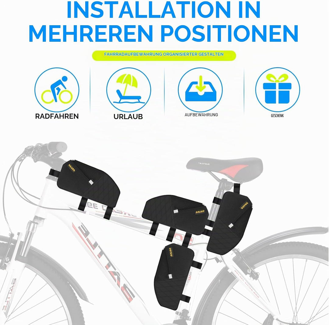 Desing Wish 1,5 L Fahrrad Rahmentasche Wasserdicht Fahrradtasche Rahmen Oberrohrtasche Werkzeugtasch