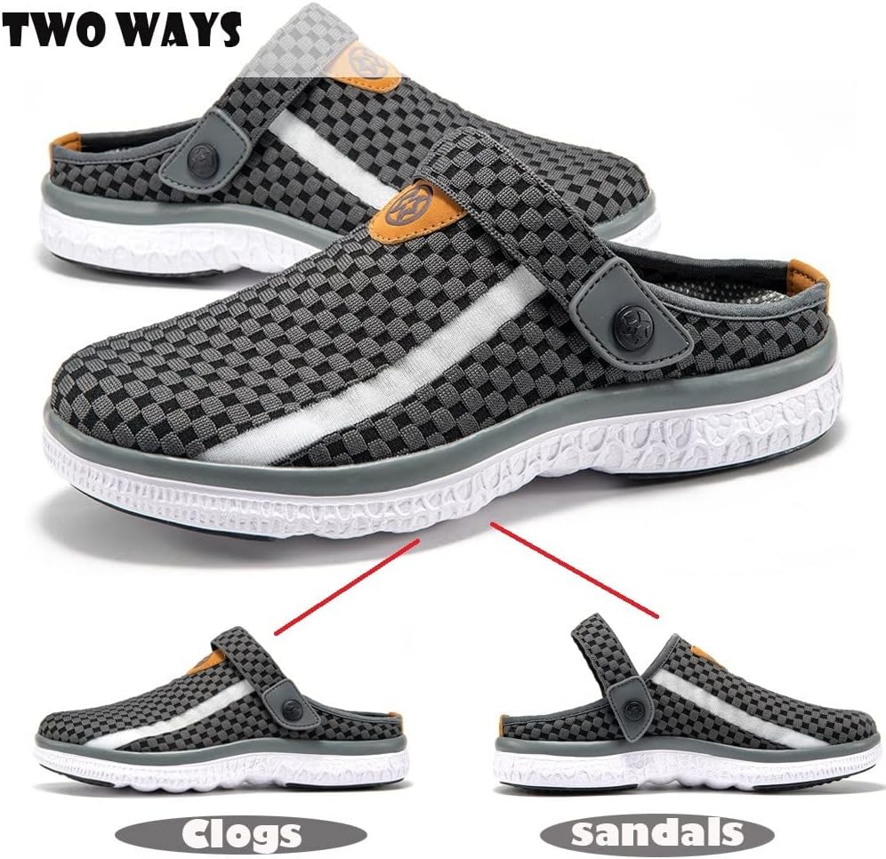 Unisex Clogs Hausschuhe Atmungsaktiv Mesh Pantoletten Sommer Beach Freizeit Schuhe rutschfest Weiche