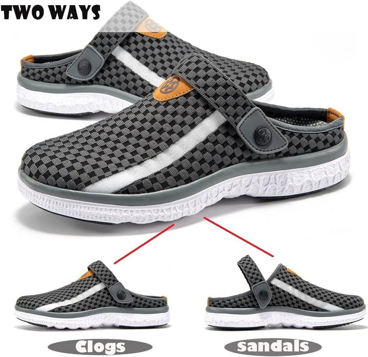 Unisex Clogs Hausschuhe Atmungsaktiv Mesh Pantoletten Sommer Beach Freizeit Schuhe rutschfest Weiche
