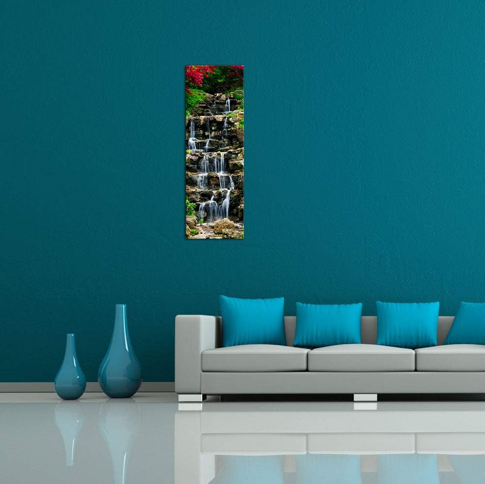 Bilderdepot24 Bild auf Leinwand | Wasserfall II in 30x90 cm als Panorama Wandbild | Wand-deko Dekora