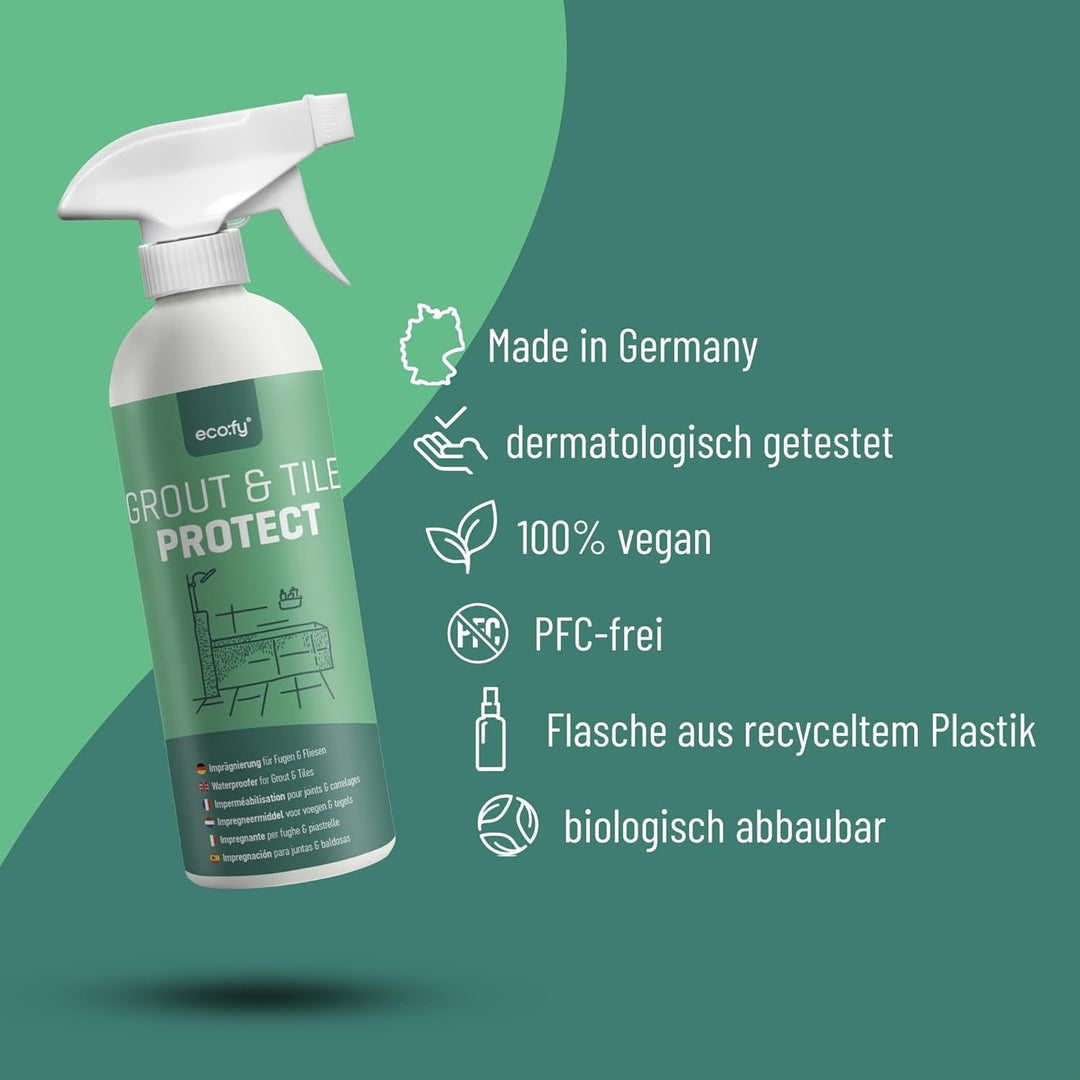 Fugen & Fliesen Imprägnierung Versiegelung Imprägniermittel für Bad Dusche Küche gegen Schimmel Kalk