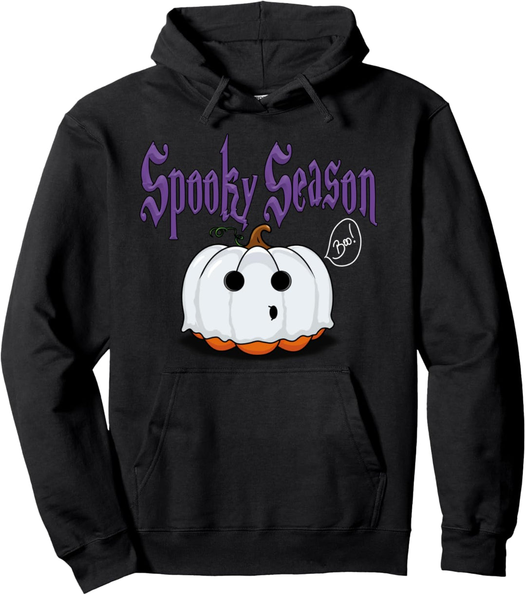 "Spooky Season" Halloween-Kürbis Gespenst Pullover Hoodie