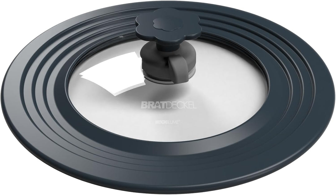 Kochblume Bratdeckel mit Automatikventil | Hitzebeständig bis 180°C | Spülmaschinenfest | Für Töpfe