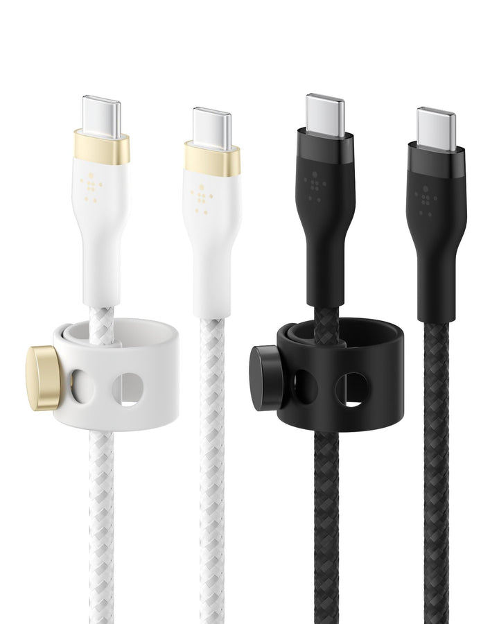 Belkin BoostCharge Pro Flex geflochtenes USB-C/USB-C-Ladekabel, USB-IF-zertifiziert zum Schnellladen