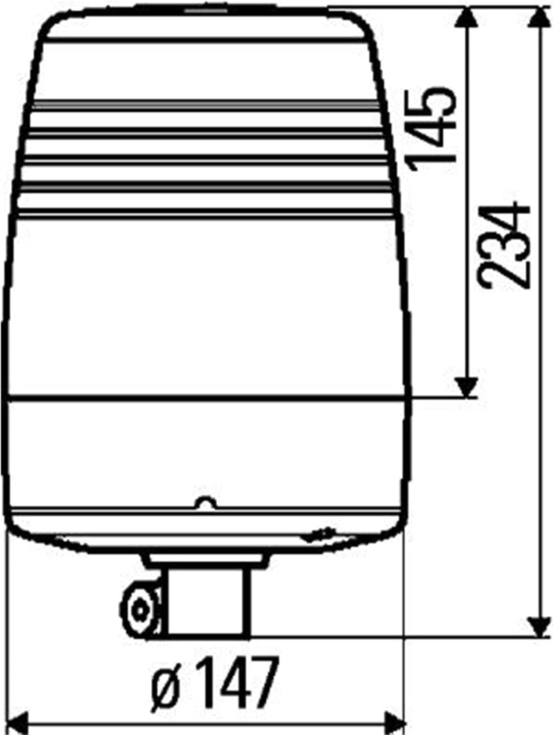 HELLA - Halogen-Rundumkennleuchte - KL JuniorPlus - 24V - gelb - Rohrstutzen - Menge: 1 - 2RL 008 96
