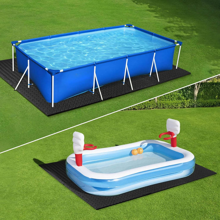 Trintion 12 Stück Poolmatte Schutzmatten 60 x 60 x 1 cm Sportmatte Gymnastikmatte Puzzlematte Bodens