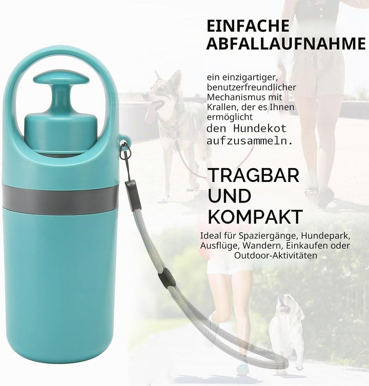 Tragbare Hundekotschaufel, Sanitär-Hundekotsammler-Obermaterial mit Beutelspender, praktischer Haust