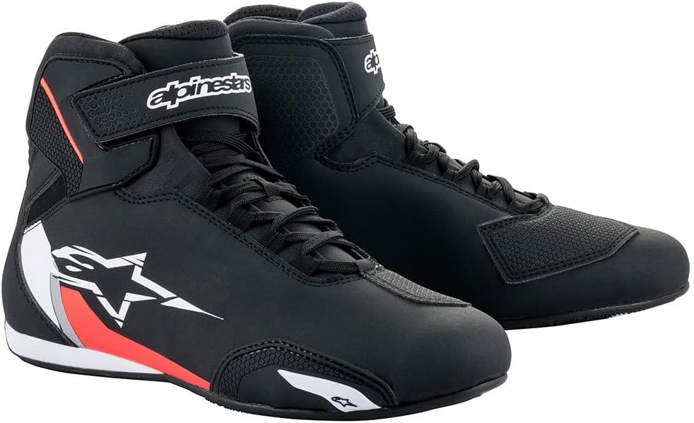 Alpinestars Unisex Motorradss Motorradstiefel, Black White Red Fluo