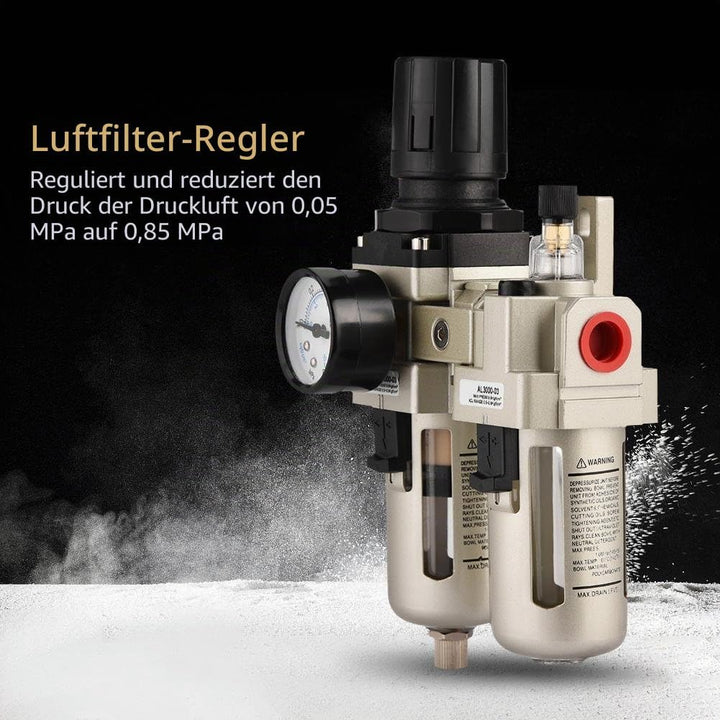 Yosoo Health Gear Wartungseinheit Druckluft 3/8" öler wasserabscheider, Luftfilterregler, AC3010-03