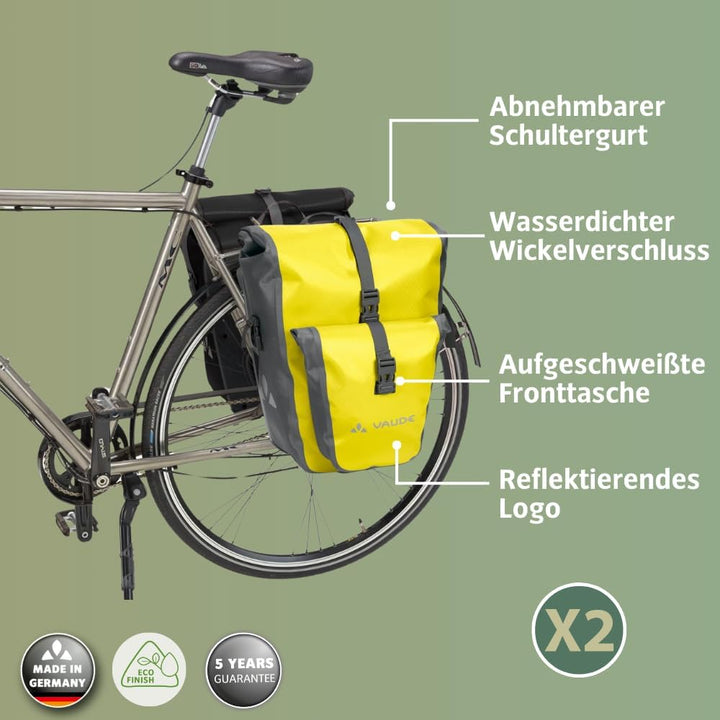 VAUDE Aqua Back Plus - Fahrradtasche - 2 Hinterradtaschen (2x24L) - wasserdicht - Made in Germany ca