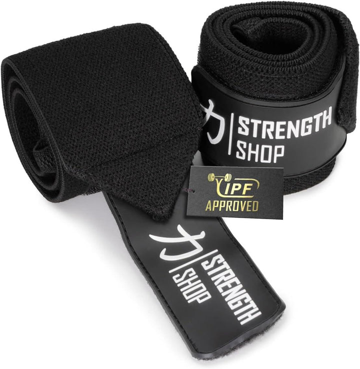 Strength Shop Zeus Handgelenkbandagen – Schwarz – IPF-geprüft 30.0 Zentimeter