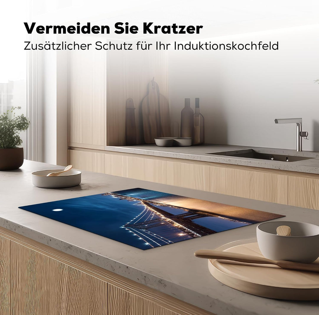 KitchenYeah© Herdabdeckplatte Einteilig Küche Herdabdeckung Induktionsfeld Ceranfeld Herdabdeckplatt