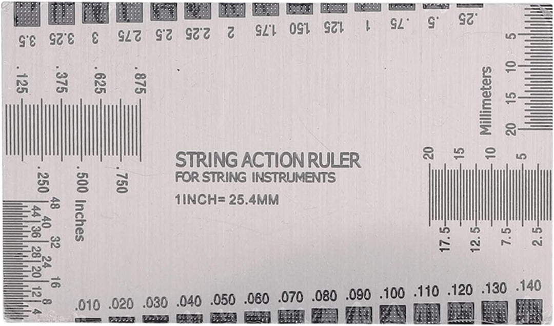Edelstahl-Gitarrenwerkzeug-Set Inklusive Schleifer-Radiuslehre, Gitarrensaiten-Aktionslineal Zur Sai