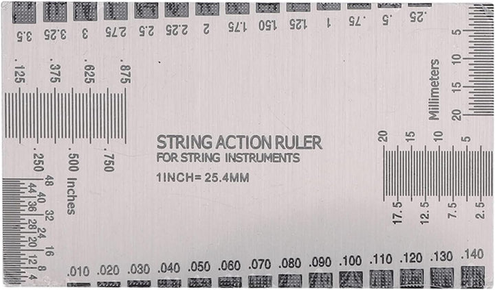 Edelstahl-Gitarrenwerkzeug-Set Inklusive Schleifer-Radiuslehre, Gitarrensaiten-Aktionslineal Zur Sai