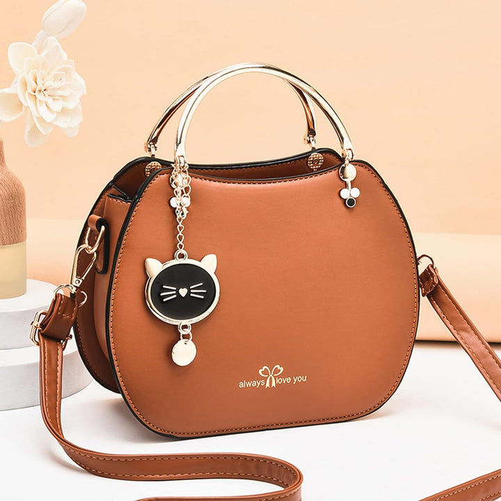 NICOLE & DORIS Runde Umhängetasche Damen Handtasche Klein Tasche Mode Crossbody Bag Damen PU Leder H
