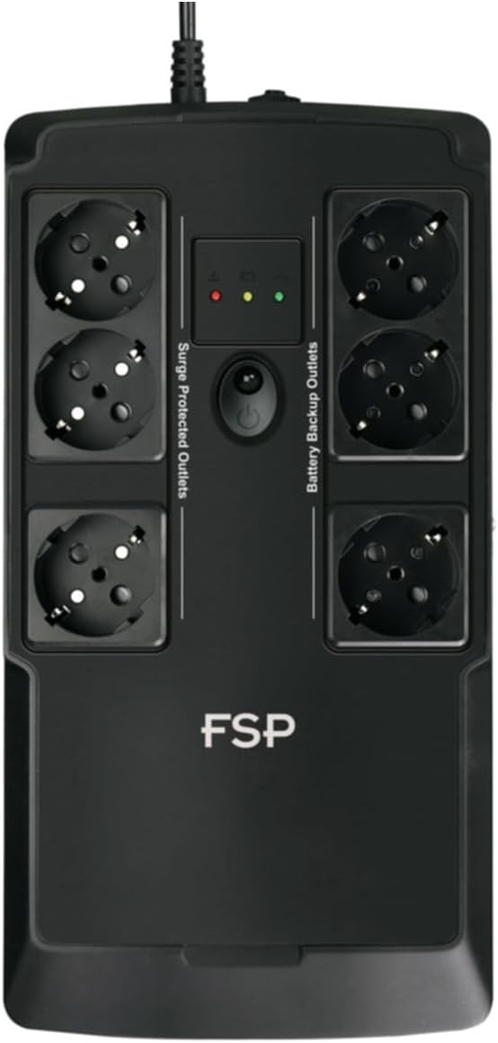 FSP PPF4801702 Fortron Nano Fit 800 USV 800VA/480W, 220-240V/50-60HZ, Offline, 1x12V 5AH, 6xSCHUKO,