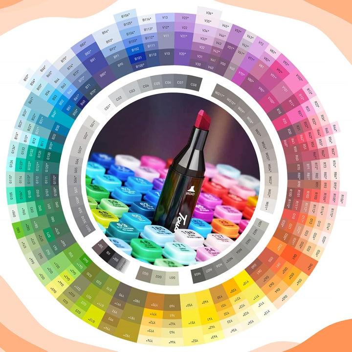 Camiki Art 80 Farben Marker-Set mit zwei Spitzen, Grafikstifte, Permanent-Kunstmarker-Set mit Traget