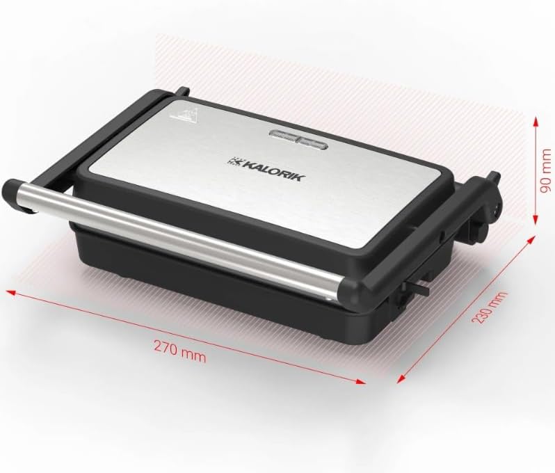 Sandwich Toaster Grill Panini Tortilla 1200W Non-stick coating 180° CAL
