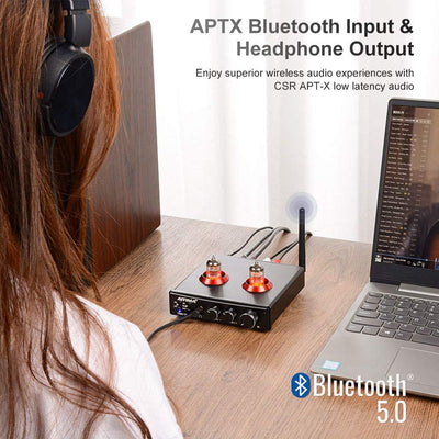 AIYIMA T6PRO QCC3008 Bluetooth 5.0 Röhrenvorverstärker HiFi-Kopfhörerverstärker Mit PC-USB 24bit/192