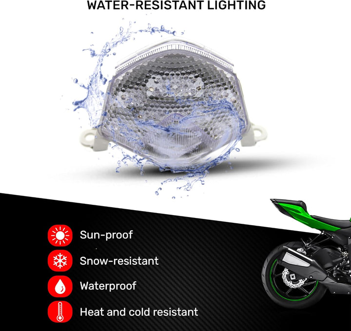 avdb-moto LED-Bremslicht mit integriertem Blinker kompatibel mit Kawasaki Z750 2007/2012, Z1000 2007