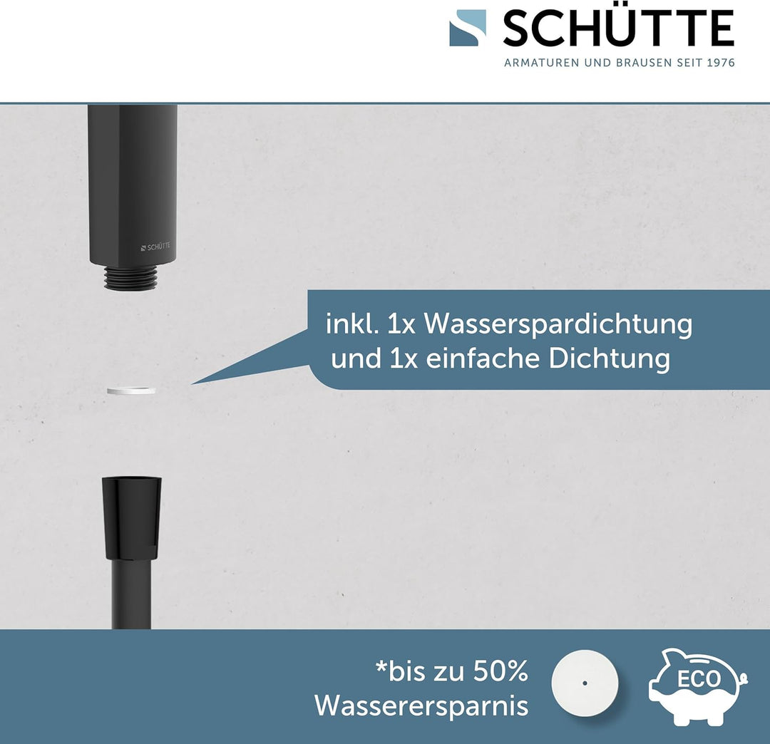 SCHÜTTE Handbrause SAMOA RAIN | Samtstrahl-Technologie | Duschkopf mit über 300 Düsen | 3 einstellba