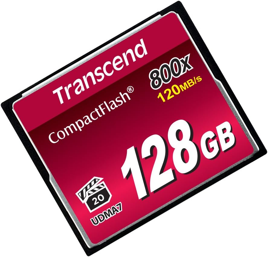 Transcend 128GB CompactFlash 800 Speicherkarte TS128GCF800 128GB CF800x, 128GB CF800x