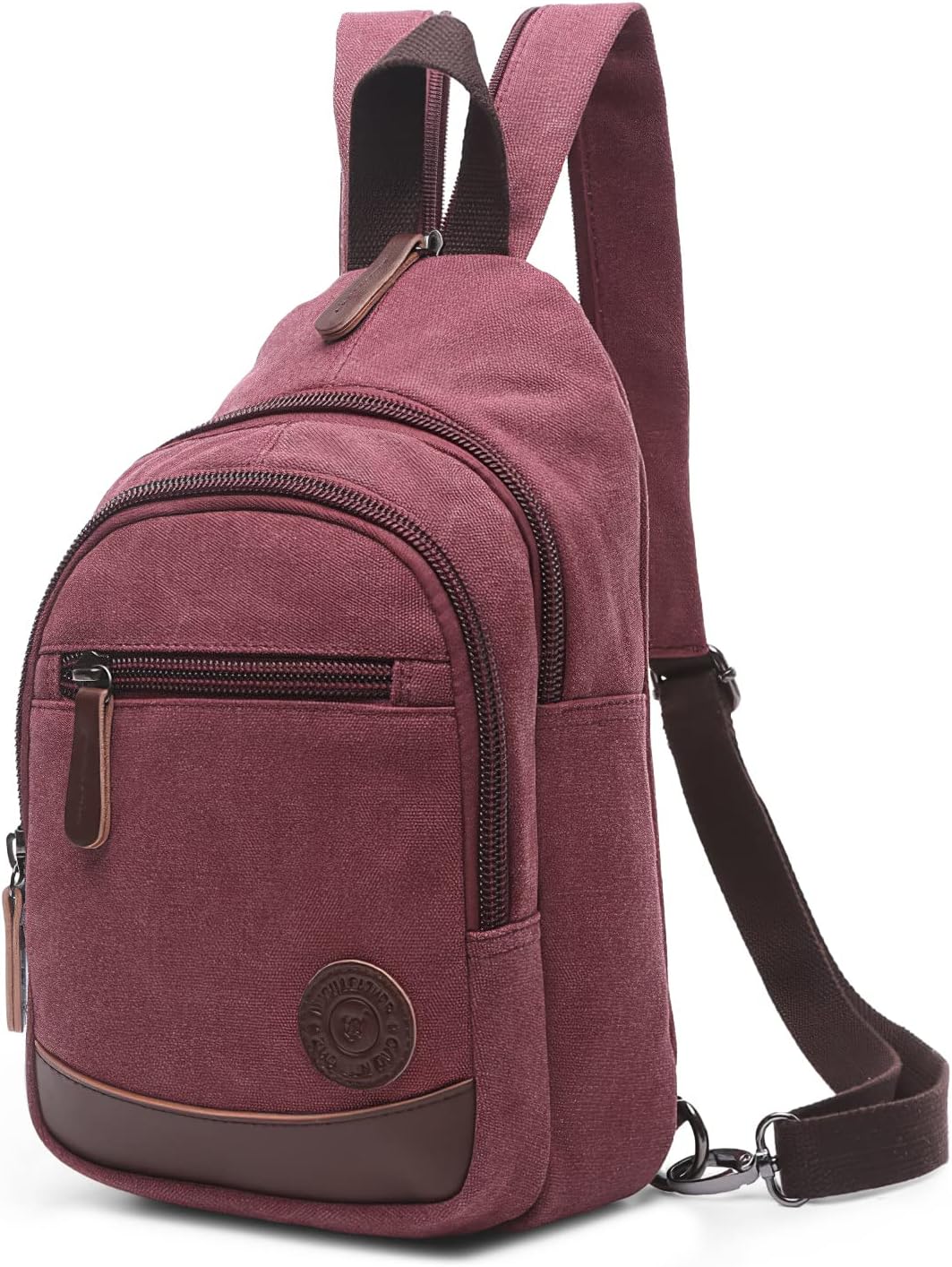 VARLIVOO Retro Sling Bag Herren Crossbody Bag Umhängetaschen Schultertasche Outdoor Sportarten Wande
