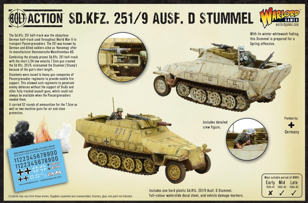 SD.KFZ 251/9 Ausf D (Stummel) Half-Track SW