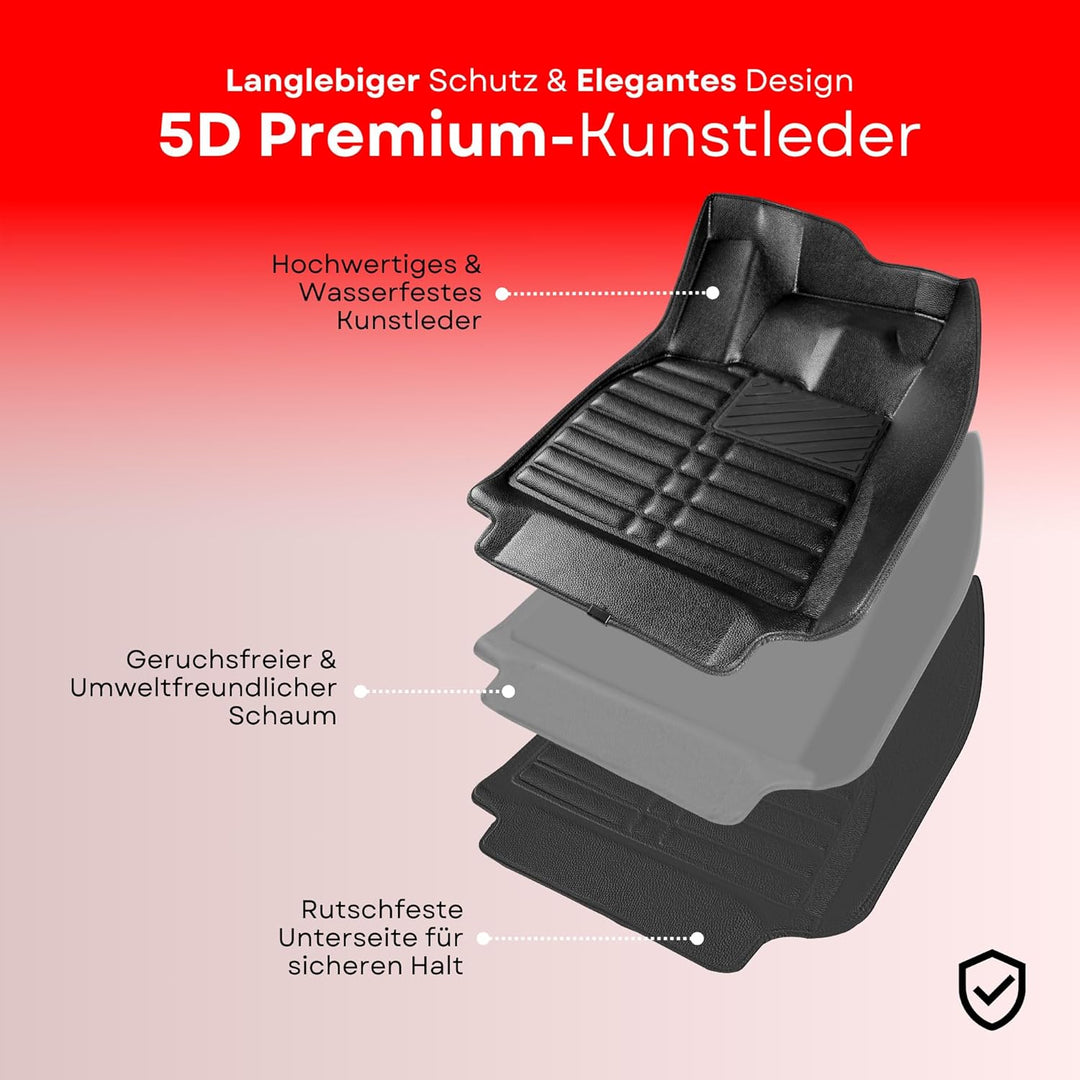 fussmattenprofi.com Auto Fussmatten Kompatibel mit BMW 1 (F20) Baujahr 2011-2019 I 100% Passgenau Ge