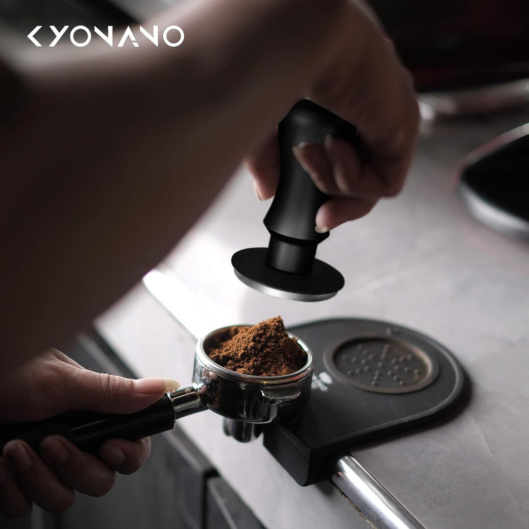 KYONANO Tamper 51mm, Kaffee Espresso Tamper, stilvoller Decent Force Tamper, auf 30 lbs Anpressdruck