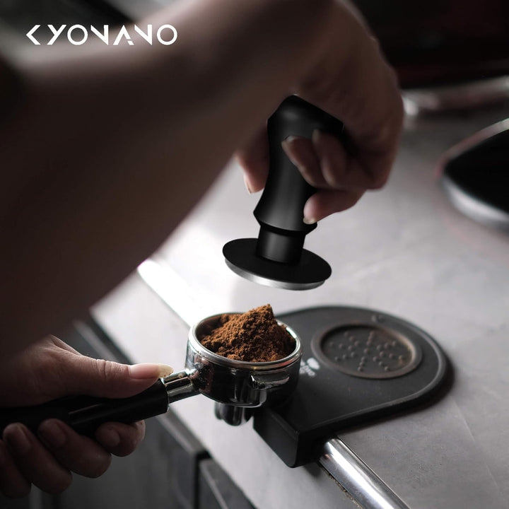 KYONANO Tamper 51mm, Kaffee Espresso Tamper, stilvoller Decent Force Tamper, auf 30 lbs Anpressdruck