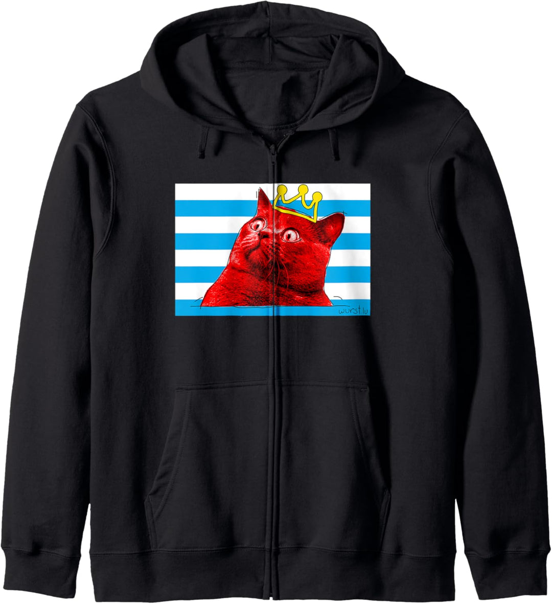Lustige luxemburgische Flagge Kapuzenjacke