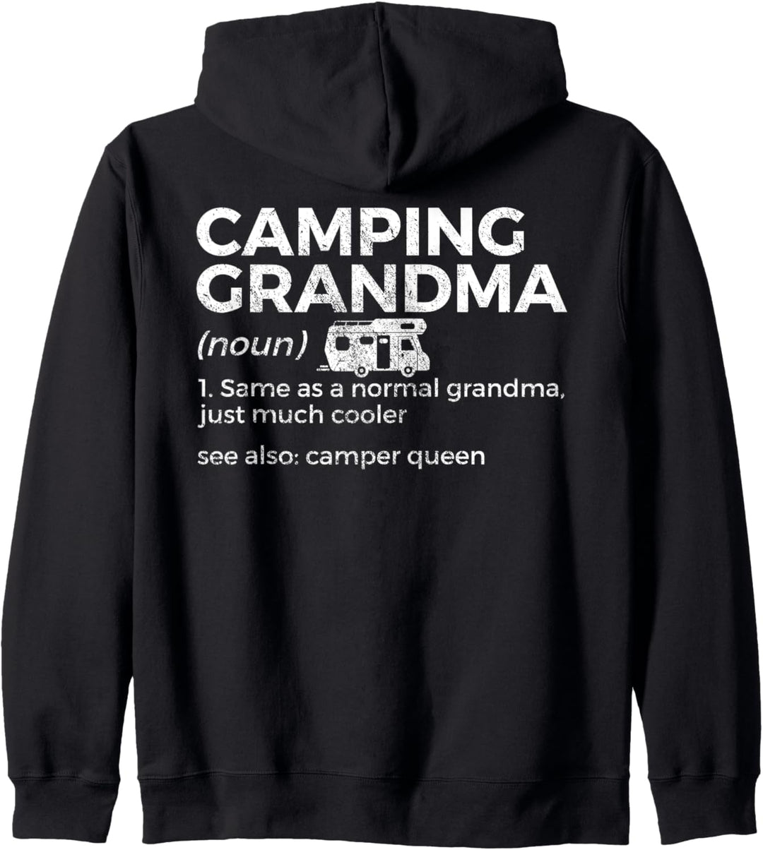 Camping Grandma Definition Lustiges Wohnmobil Camper Queen Kapuzenjacke