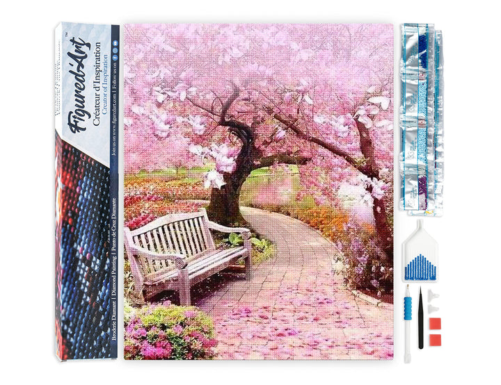 Figured'Art Diamond Painting Erwachsene 40x50cm Ganze Leinwand gerollt Magnolia 5D Bilder Eckige Ste