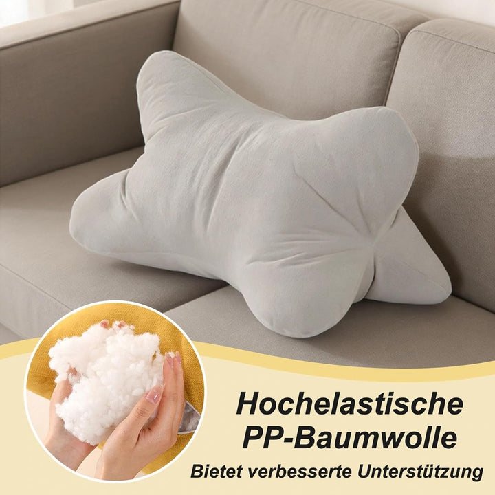 Nackenkissen Lesekissen, Leseknochen Nackenrolle, Ergonomische Form, Leseknochen, Lendenstütze Flexi