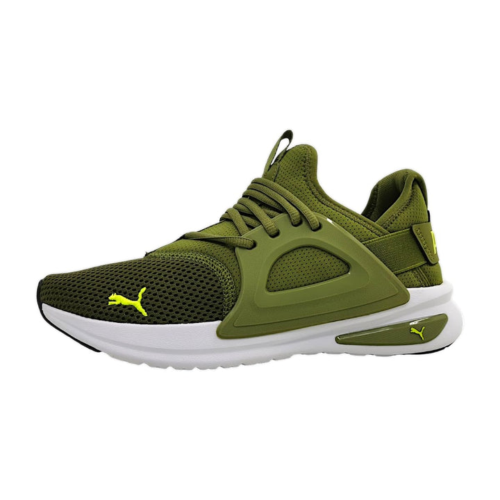 PUMA Herren Softride Fly Laufschuh 41 EU Olivgrün Electric Lime Weiss, 41 EU Olivgrün Electric