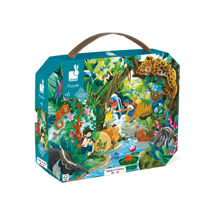 Janod - Puzzle für Kinder Inka-Abenteuer, 100 Teile - Lernspiel - Feinmotorik und Konzentration - Ko
