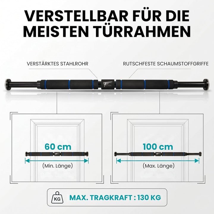 Fitem Zugstange Klimmzugstange für die Tür - Pull up Bar - Chin up Bar - Muskelaufbaustange Oberkörp